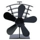 thumbnail image 3 of Ventilador De Chimenea De Madera, Soporte De Aluminio Anodizado Antidesvanecimiento 200-250cfm Flujo De Aire Ventilador De Estufa De 5 Aspas 25dB Batería De Ruido Gratis Para Cergrey Como se muestra en la descripción, 3 of 8