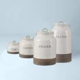 thumbnail image 3 of Young's Inc. Ceramic White & Brown Canister Set of 4, 3 of 5