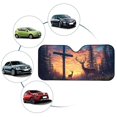 thumbnail image 4 of Xoenoiee Boho Mandala Hummingbird Print Sun Shade for Car Windshield Foldable Front Window Sun Visor Reflective Fabric Blocks UV Rays and Sun, Automotive Interior Protection for Cars, Trucks, SUVs, 4 of 7