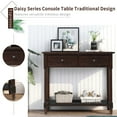 thumbnail image 6 of 35" Console Table with Drawers,Wood Entryway Table Hallway Table with Open Storage for Living Room,Entryway, Hallway,Espresso, 6 of 7