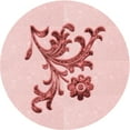 thumbnail image 1 of Ahgly Company Indoor Round Patterned Light Rose Pink Area Rugs, 6' Round, 1 of 6