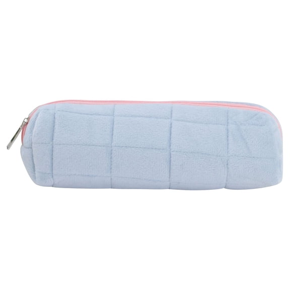 Canvas Pillow-Style Pencil Case with Dual Zippers Large Capacity Storage Bag