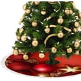 thumbnail image 3 of GZHJMY Christmas Tree Skirt, 30" Xmas Tree Skirts Christmas Background Christmas Tree Mat for Christmas Holiday Party Ornaments, 3 of 5