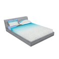 thumbnail image 2 of Ambesonne Beach Fitted Sheet & Pillow Sham Set, Carribean Ocean Island, Full, Cream Turquoise, 2 of 2