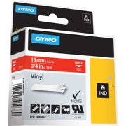 Dymo, DYM1805422, Colored 3/4" Vinyl Label Tape, 1 Each, Red,White