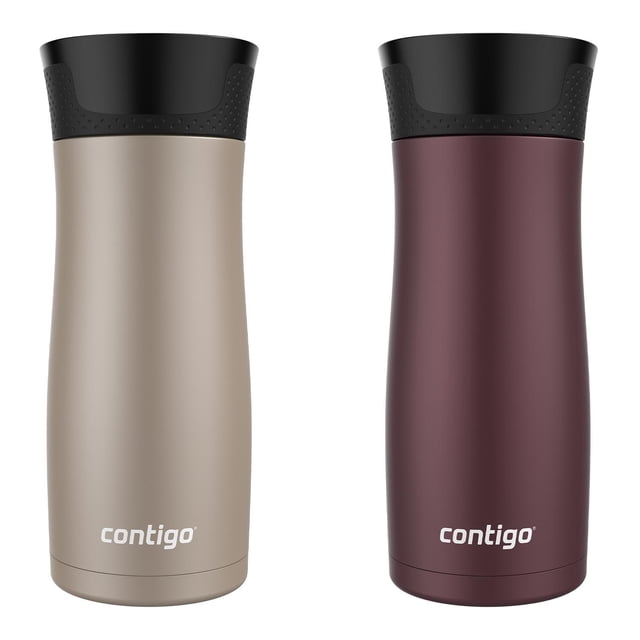Termo Taza Set 2 Pzs 16 Oz Acero Inox West Loop 2.0 Contigo beige Estándar