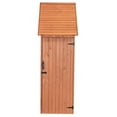 thumbnail image 5 of Leisure Season Multi Compartment Wood Shed with Drop Table in Medium Brown, 5 of 7