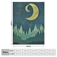 thumbnail image 4 of Orinice Moon Stars Forest Warm Lightweight Blanket Soft Fleece Throw Blanket for All Seasons - Ideal Gifts for Living Rooms, Sofa Decor, and Cow Lovers 60x80in, 4 of 6