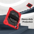 thumbnail image 3 of Allytechgroup iPad Air 13 Inch 2024 Case Cover with Pencil Holder, Rugged Protection with Kickstand & Hand Strap Heavy Duty Shockproof Kids Friendly Case for Apple iPad Air 13 M2 2024, Red, 3 of 8
