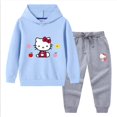 thumbnail image 3 of Hello Kitty primavera y otoño nueva ropa para niños Sudadera con capucha suéter pantalones de dos piezas de algodón para bebé traje de manga larga para niños, 3 of 5