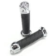 thumbnail image 2 of Pro Grip Skull Cruiser Chrome/Black Grips for 1" Handlebars (PA0862HDSKCR), 2 of 4