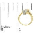 thumbnail image 5 of 14K Yellow Gold Plated .925 Sterling Silver 1/4 Cttw Diamond Interlocking Bypass Ring (I-J Color, I1-I2 Clarity) - Size 8, 5 of 7