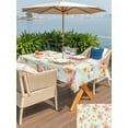 thumbnail image 5 of Outdoor Tablecloth with Umbrella Hole for Patio/Picnic/Party/Camping, Spring Flowers Waterproof Table Cloth Rectangle Table Cover Washable, Yellow Pink Floral Rustic Botanical Green (54"x 80"), 5 of 8