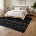 thumbnail image 3 of ODIKA 6'x9' Washable Area Rug Non-Slip, Easy Care, Textured Look Abstract Brushstroke Stripes With Metallic Edge Modern Flowing for Family Room, Living Room, Master Bedroom, 3 of 7