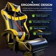 thumbnail image 6 of Gaming Chair, Seenda Ergonomic Video Game Chair with Footrest and Lumbar Support,Computer Chair Height Adjustable with Swivel Seat and Headrest, 6 of 11