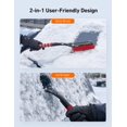 thumbnail image 2 of Cepillo para nieve AstroAI de 69 cm con raspador de hielo desmontable, rojo, 2 of 7