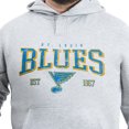 thumbnail image 4 of Men's G-III Sports by Carl Banks Gray St. Louis Blues Adaptive Classic Team Spirit Fleece Hoodie, 4 of 5