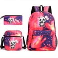 thumbnail image 5 of 3pcs/set Cute Panda Student Backpack Set - Reinforced Shoulder Strap, Large-capacity Computer Backpack, Crossbody Chest Bag & Pencil Case for Outdoor Sports Travel, 5 of 5