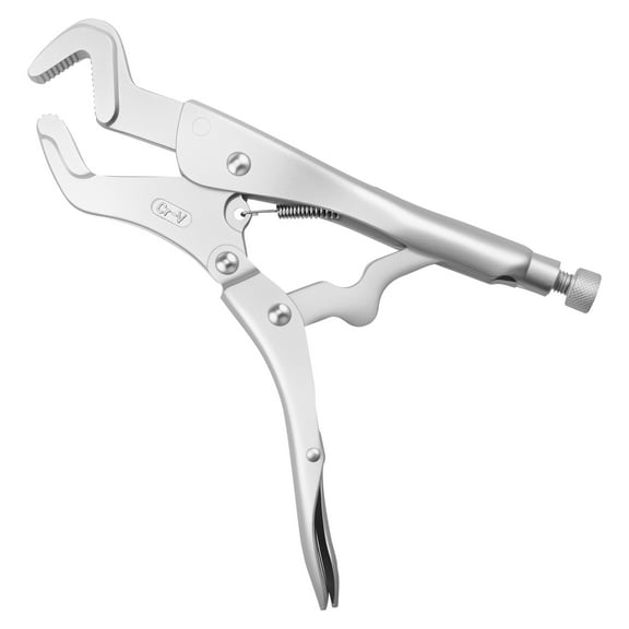 AEVXKHI Solid Pipe Clip Repair Welding Pliers, Versatile Connector Grip Pliers, Adjustable Jaw Vice Grips Pliers, Anti Slip Curved Jaw Locking Pliers for Industry