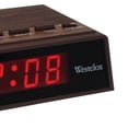 thumbnail image 5 of Westclox LED Digital Alarm Clock Wood Grain Finish Black, 6 Pack, 5 of 9
