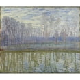 thumbnail image 2 of Alfred Sisley 23x20 Black Ornate Framed Double Matted Museum Art Print Titled: On the Shores of Loing (1896), 2 of 5