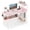 Pink, variant on 48” Computer Desk with Power Outlets, Storage Shelves, Headphone Hook for Gaming Rustic Brown