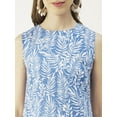 thumbnail image 4 of Moomaya Womens Printed Short Dress, Sleeveless Frilled Hem Round Neck Mini Dress, 4 of 8