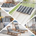 thumbnail image 6 of Navy Blue Geometric Pillow Covers 12"x20", Modern Stripes Art Farmhouse Soft Brushed Microfiber Breathable Throw Pillow Covers, Decorative Pillowcase with Zipper for Couch Sofa Bedroom Living Room, 6 of 9