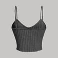 thumbnail image 5 of Lenpel Women's Tank Tops Spaghetti Strap V Neck Ribbed Knit Cropped Slim Sleeveless Shirts Soft Casual Camisole Tops, 5 of 5