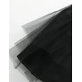 thumbnail image 5 of MSemis Girls Petticoat Tutu Skirt Retro Crinoline Underskirt Bubble Skirt Black One Size, 5 of 5