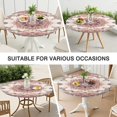thumbnail image 7 of Charming Floral Round Tablecloth with Elastic Closure, Bohemian Style for Tables Up to 56 Inches, Ideal for Entertaining, 7 of 7
