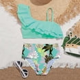 thumbnail image 7 of Yindaity Girl Bathing Suit Girls Swimsuit Adjustable Straps Bathing Suits Bikini Sets with Chest Pad 2 Piece Swimwear for Girl(Mint Green,9-10 Years), 7 of 7