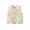 #0014-Beige, variant on Favoffer Baby Boys Girls Winter Fleece Sleeveless Jackets Toddlers Buttoned Warm Fleece-Lined Vest Coral Solid Color Gilet for Daily Photos Indoor Activities Festivals 1-6Y
