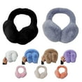 thumbnail image 4 of Chicmine Womens Plush Ear Muffs Winter Ear Warmers Solid Color Elastic Non-slip Cute Winter Earmuffs Soft Thickened Plush Headband Ear Warmer for Cold Weather, 4 of 5
