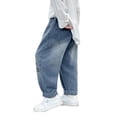 thumbnail image 3 of Pantalones vaqueros para niños, pantalones vaqueros con letras de dibujos animados para niños, pantalones casuales para niñas, ropa para niños de 1 a 6 años de primavera y otoño, 3 of 6