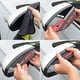 thumbnail image 4 of 2 piezas de cubierta de lluvia para espejo retrovisor, parasol protector para espejo retrovisor de coche, adecuado para accesorios de cubierta de espejo retrovisor de coche y camión, 4 of 5