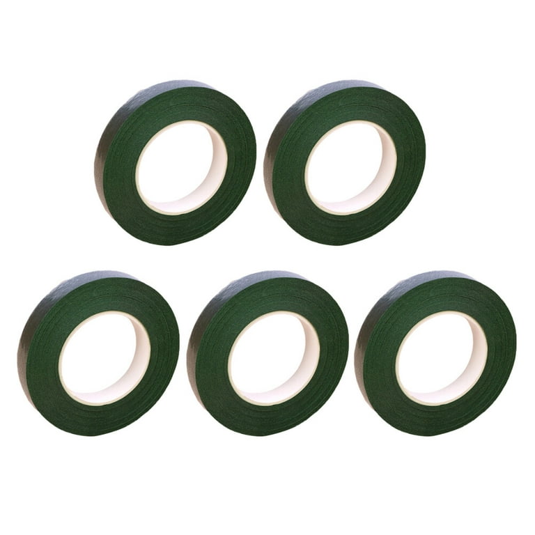 1.1CM*30m/Roll Self-Adhesive Bouquet Floral Green Paper Tapes