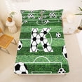 thumbnail image 5 of Erosebridal Soccer Ball Games Bed Sheets,Kids Football Pattern Monogrammed K King Sheets For Boys 4pcs, 5 of 6