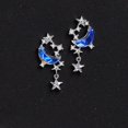 thumbnail image 2 of Pendientes YONGSHENG Moon Splash Galaxy para mujer forma de estrella y luna simulados, 2 of 5