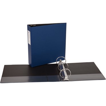 Avery 03601 Economy Round Ring Reference Binder, 3\" Capacity, Blue