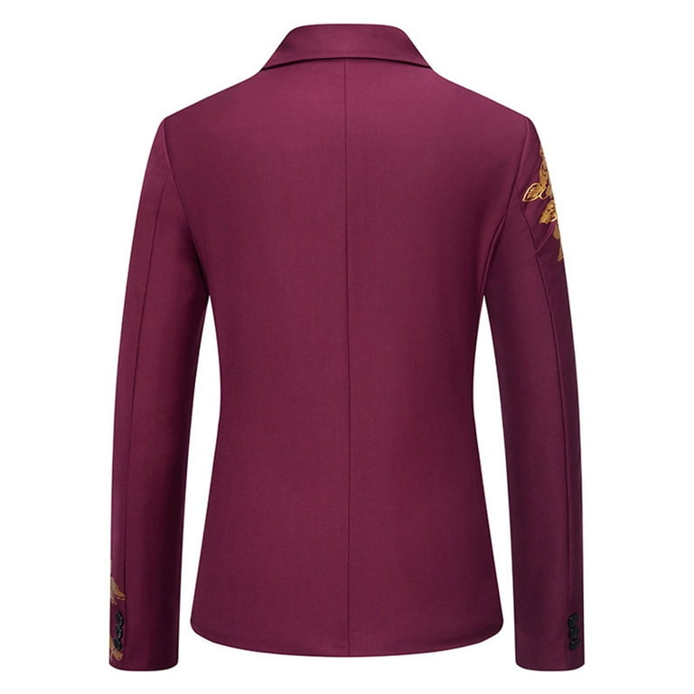 YUARESTAR Men s Sport Coats Blazers Big and Tall Slim Suit Coat Charm Casual Tops Jacket Fit One Button Fashion Coats Jackets Slim Fit Vest Sports Coats for White Blazer Discounted Items