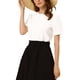 thumbnail image 1 of BLUSA CON COLLAR PETER PAN INSPIRADA EN CHIC PARA MUJERES, CON FLORES, JACQUARD, MANGAS CORTAS PUFF, ESTILO KAWAII, TAMAÑO 3XL, BLANCA, 1 of 6