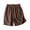 Coffee, variant on Cotton Linen High Waist Wide Leg Shorts Women's Summer Thin Loose Large Size Casual Pants for Middle Mothers Blackish Green XXXXL