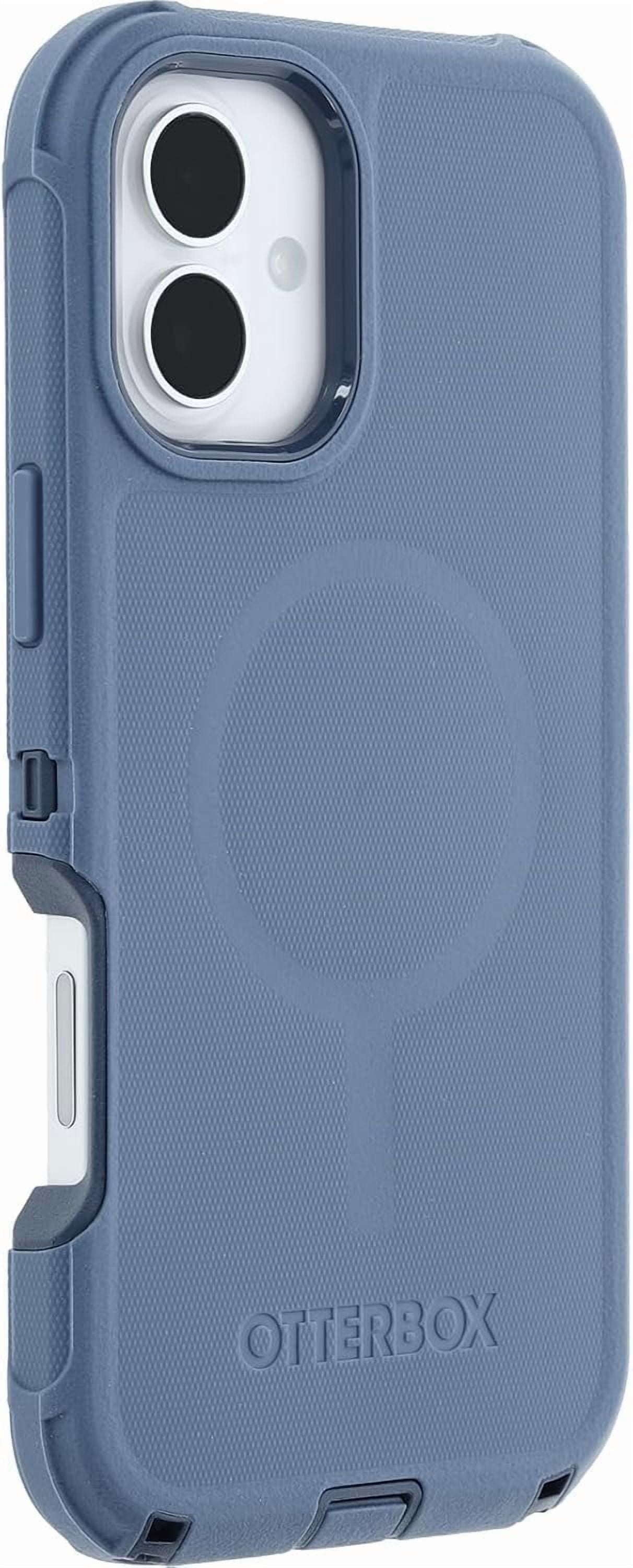 OtterBox iPhone 16 Plus (Only) - Defender Series MagSafe Case - Baby Blue Jeans (Blue) - Case Only - Built-in Magnets - Screenless - Rugged & Durable - with Port Protection - Non-Retail Packaging