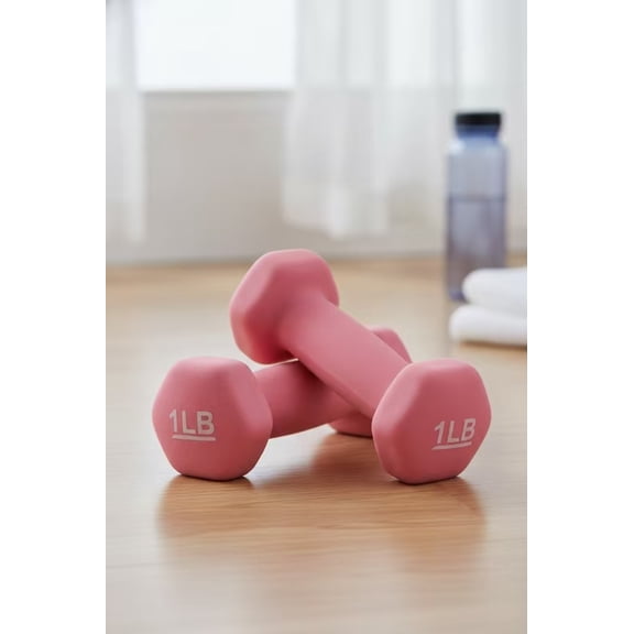Dumbbell for Exercise and Strength Training, Set of 2, 1 Pound