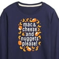 thumbnail image 3 of Instant Message - Mac & Cheese and Nuggets Please - Toddler & Youth Long Sleeve Graphic T-Shirt, 3 of 6