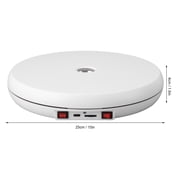 BIMZUC 10‑inch 55‑lb Electric Rotating Display Stand with Integrated LED Light – 360° Turntable for Jewelry, Watches & Product Video