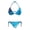 Blue Marble Print, variant on Plus Size Leopard Print Two Piece Ladies Bikini Swimsuit Set Quick Drying Halter Tie Side Bathing Suit Swimwear for Women
