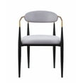 thumbnail image 4 of Modern Contemporary 2pcs Side Chairs Gray Fabric Upholstered Ultra Stylish Chairs Set, 4 of 5
