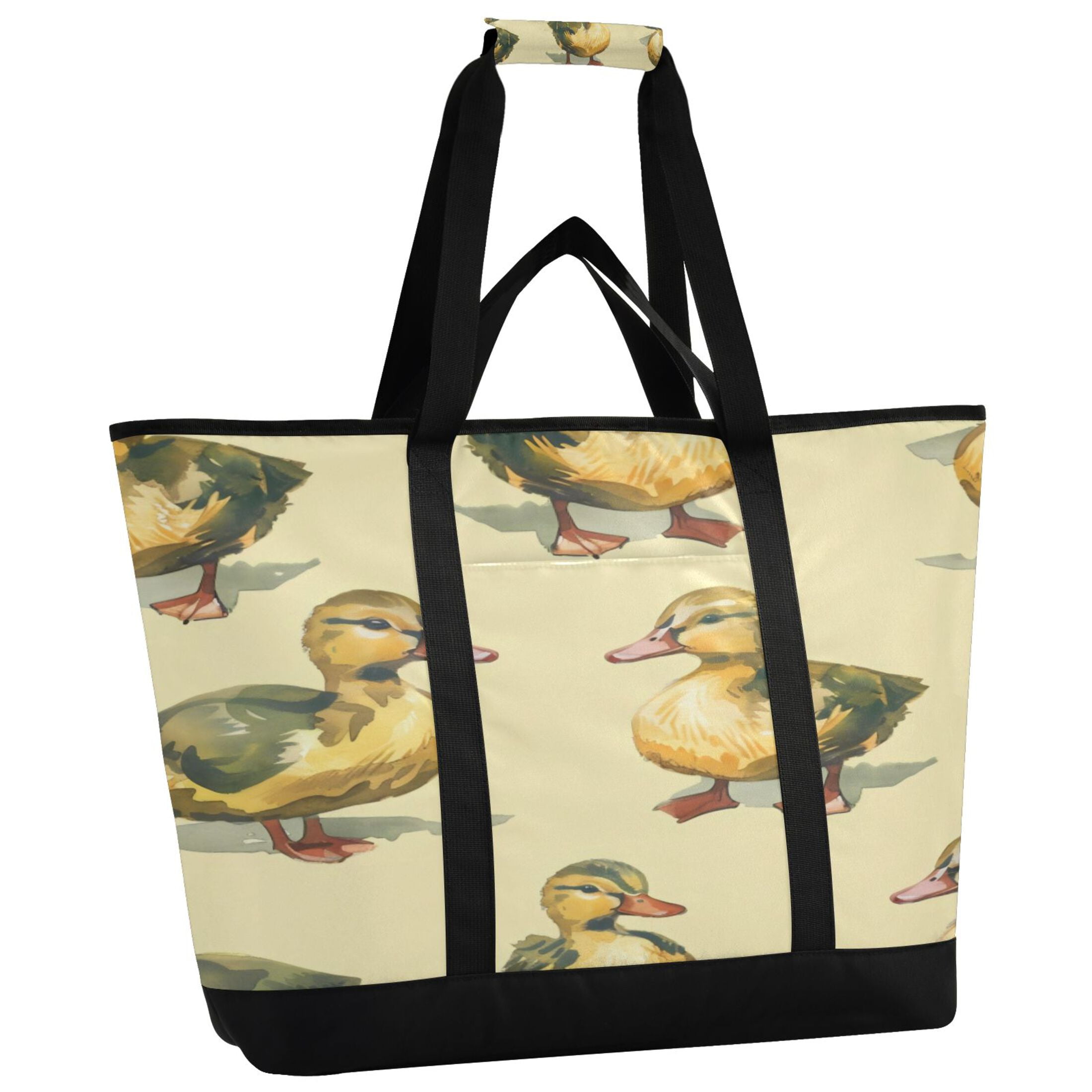 Large Hand-held Ice Pack Picnic Bag Insulation and Refrigeration Suitable for Shopping Picnics and Camping Green Duck